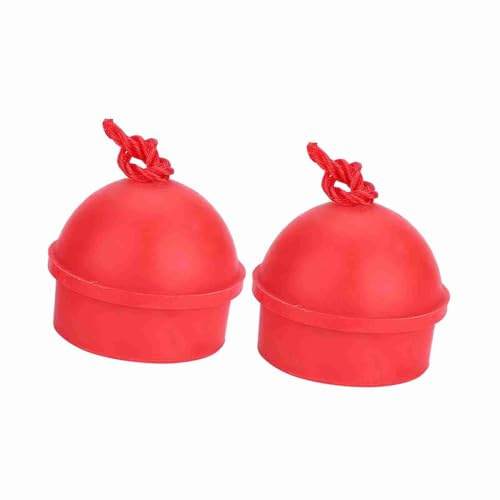 Tomedny 2PCS Pool Chalk Holder, Billiard Cue Holder with Cord Rubber Non Slip Cue Tip Chalk Pool Table Accessories for Billiards (Red)