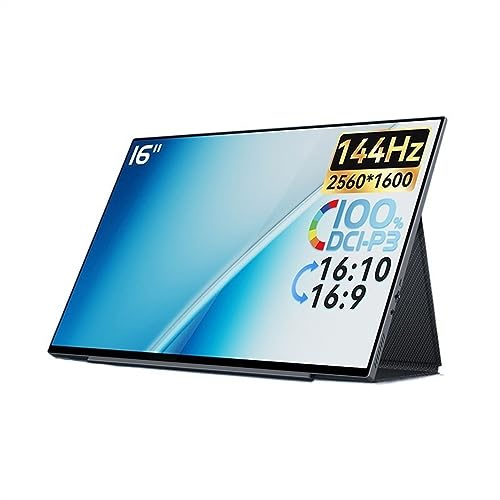 Zhaoj24-05 Portable Monitors 16-inch 2K 144hz IPS External Screen Multifunction Touch Screen Gaming Office Expansion Sub Screen Portable Monitor