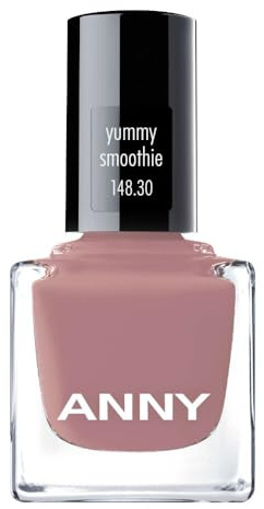 ANNY Nail Polish, Hochwertiger Farb-Nagellack, Pudriges Rosé | Langanhaltender Glanz, Splitterresistent & schnelltrocknend, Yummy smoothie, 15ml