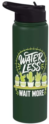 Cactus Succulent Plant Lover Minimal Watering Stainless Steel Insulated Water Bottle