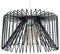 MiniSun | Modern Black Metal Wire Design Shaped Light Pendant Shade | Pendant Lights, Home Décor & Improvement Essential | Includes 4W LED Bulb [2700K Warm White] | 180cm Shade Width
