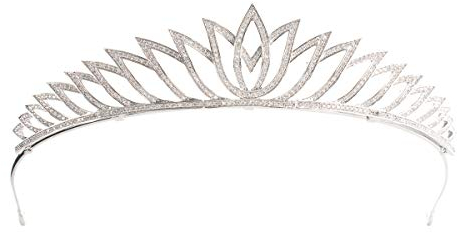 TR10027 Tiara, Krone für Damen, mit Cubic Zirkonia-Steinen