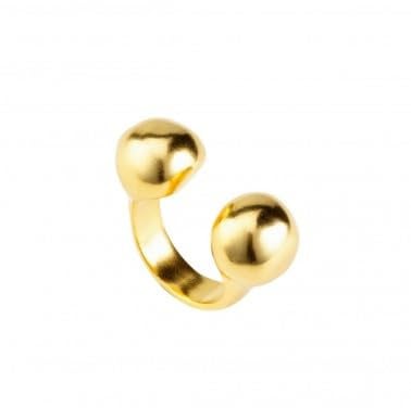 Uno de 50 Ring aus 18 Karat vergoldeter Metalllegierung