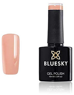 Bluesky Gel Nail Polish, Glow in the Dark, Up All Night, Glowing 04, Peach Pink, Halloween, Long Lasting, Chip Resistant, 10 ml (Requires Drying Under UV LED Lamp)
