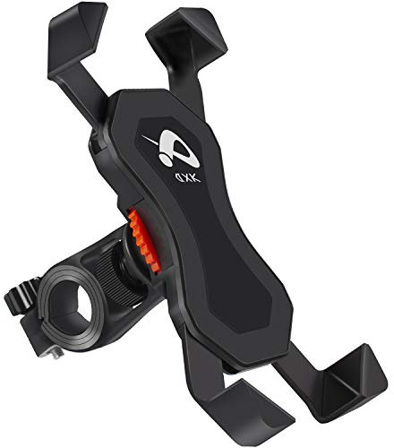 DXK Fahrrad Handyhalterung, 360 ° Drehung Universal verstellbare Halterung für Fahrrad, Motorrad, Motorrad, Moped, Roller Wasserdicht AntiShake & rutschfest - 3,5 bis 6,5 Zoll Smartphone
