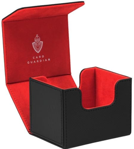 Card Guardian - Premium Deck Box for 100+ Cards for Trading Card Games TCG (Black)