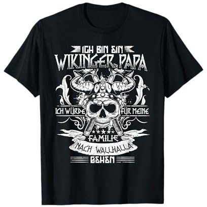 Motive für Thor & Nordisch Wikinger Papa Odin Valhalla T-Shirt Schwarz S Klassisch Frühling Männer