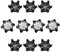 YunBey 10 Piezas Tacos para Zapatos de Golf Anti Deslizamiento Clavo para Zapato de Golf de Fácil Recambio para Zapatos de Golf (Negro)