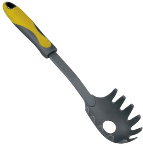 Acan Tradineur - Cucharón para spaguetti de Nylon-Silicona 30 cm, cazo, cacillo de Cocina con Agujero para Colgar, Temperatura máx. 210 ºC, Apto para lavavajillas, Color Aleatorio