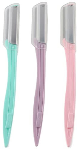 Sonew 3 Stück Augenbrauenrasierer, Shaper Wange Gesichtshaarentferner Pfirsich Fuzz Rasierer, Augenbrauen Rasierer für Damen und Herren