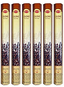 Grenadine Boutique - Hem Encens Bâtonnets Plantes Aromatique - Lot de 6 Boîtes de 20g Clou de Girofle Clove
