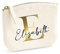 minimutz Schminktasche für Mädchen mit Name | Motiv Buchstabe Initiale inkl. Namensdruck | Personalisierte Kosmetiktasche Ordnungshüter Mädchen Damen S (14 x 11 cm) Beige