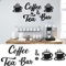 Queekay 7 Pieces Coffee Bar Sign Rustic Wall Decor Art Wooden Sign with Coffee Beans and Cups Decor for Bar Counter Home Office Kitchen