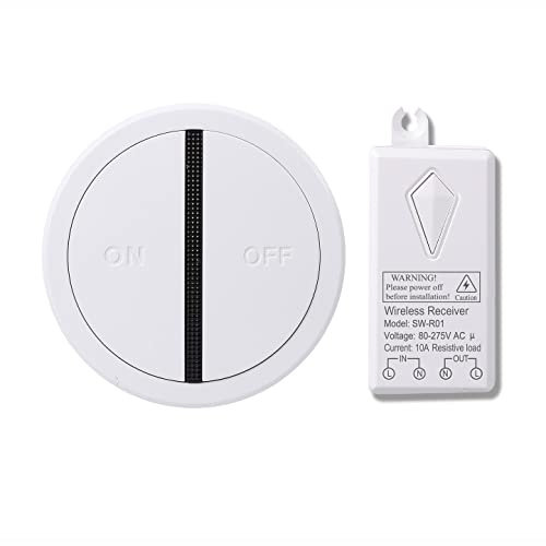 Mengshen Kit De Interruptor Y Receptor Remoto, Mini Relé Portátil Sin Cableado No Requiere No WiFi para Luces LED Lámparas Ventiladores Programable A Prueba De Agua