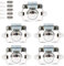 Push Button Catch Door Lock, 5 Stück keyless-Schrank Pull Lock, Keyless Locks Riegelknopfschrank, Push Lock, Möbelschlosser Schloss für Wohnmobil Caravan Van Cabinet Door (Weiß)