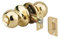 Serrure Horizontale Tubulaire en Applique, Condamnation pour Porte d'entrée, Axe Réglable, Finition Dorée, Livrée avec 3 Clés, Matériau Acier - THIRARD