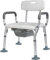 Duschhocker Duschstuhl, strapazierfähiger Toilettensitz, Duschhilfe für Senioren und höhenverstellbar mit Armen und Rücken, behindertengerechter Duschhocker, Rutschfester Badewannensafe, B Duschs