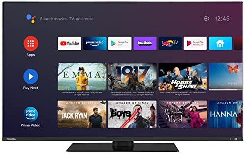 Toshiba 43QA7D63DA - Smart TV 43 Pollici, HEVC (H.265), DVB-T2, 4K, Nero