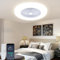 KAMLAM 24 Bladeless Ceiling Fan with Light, Low Profile Flush Mount, 3 Color Dimmable Smart LED, 6 Speeds Timing Reversible, Modern Enclosed Ceiling Fan Remote & APP Control