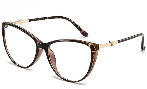 SHEEN KELLY Trendy Cat Eye Plain Brillen Frauen Retro Stylish Fake Eyewear Clear Lens Schwarz Metall Frame Brillen