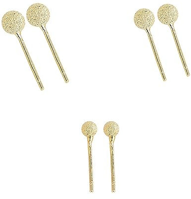 Hmzidz 3 Paires Clou d'Oreilles en Argent 925 pour Femme Homme,Petites Givrée Boucle d'Oreilles Boule Or,Piercing Bijoux d'Oreilles Puce Femme,Tige Clous Boucles d'Oreilles(Or)