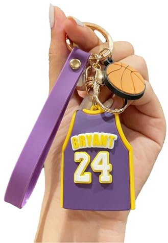 3 Pièces Basket-ball Clés, Basket-ball Porte-clés, 3D Porte-clés de Basket-ball, Image Délicate, für Souvenirs, les Ornements de Sac à Dos, les Fans de Basket-ball (Violet)