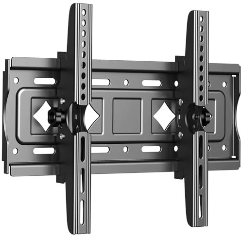 JXMTSPW Supporto TV Inclinabile per TV 32-68 Pollici,Supporto TV Muro Schermo Piatto e Curvo LED LCD OLED,Staffa TV con Max VESA 400x400mm Fino a 60 kg,40 43 50 55 60 65 Pollici Supporto a parete TV