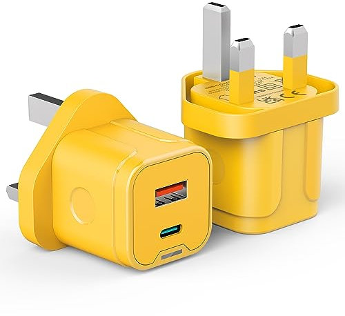 New USB C Plug Fast Charger,2 Pack For Apple iPhone 15/15 Plus/15 Pro Max/14/14 pro/14 Pro Max/13/13 Pro/13/12/11/10/iPad,Micro USBC Charging Plug Multi 2 Port Type C USB Apple Watch Charger Plug UK