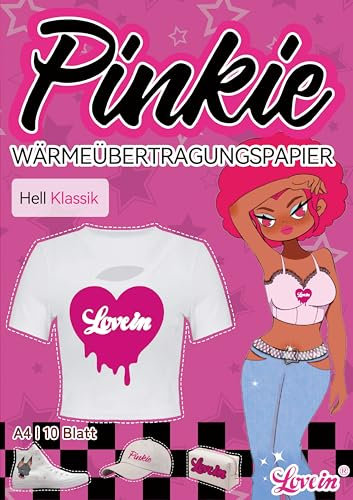 Lovein A4X10 Blatt INKJET Transferfolie,Bügelfolie(Transparent) für helle T-Shirts,bedruckbares Transferpapier zum Aufbügeln, Bügeleisen und Transferpresse,Spiegeldruck,Textilienfolie Aufbügelfolie