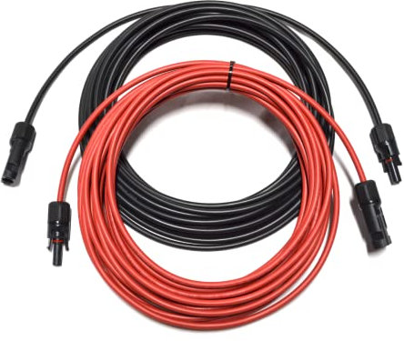 Solarkabel Verlängerungskabel Solarstecker schwarz rot 4-6mm² mit Solarstecker Solarmodule Solar Photovoltaik flexibel UV-beständig (2X 11m 4mm²)
