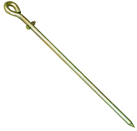 Wlauqueta Erdungsstab, Erdungsstab, geklebter Erdungsstab aus verzinktem Kupfer, aus Stahl in Industriequalität, ausgezeichnetes Werkzeug - 45,7 cm