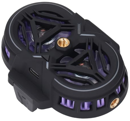 Bewinner Telefonkühler, Handy-Kühler mit Dual-Core-Hochleistungs-Halbleiterkühlung, Tragbarer, Leichter Handy-Lüfter für Mobiles Gaming, Tiktok-Live-Streaming (Black)
