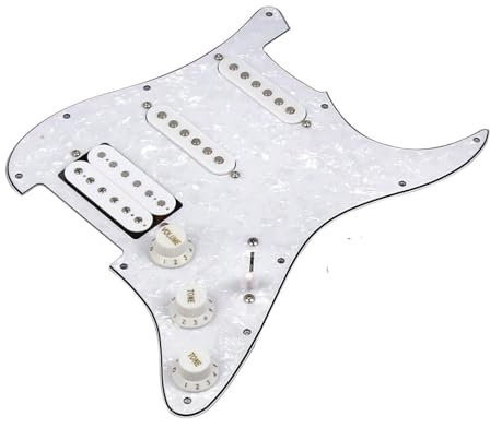 Pre-wired für E-Gitarre Pickguard Vorverdrahtetes Schlagbrett Für E-Gitarre SSH HSS 11 Löcher Geladene Keramik-Magnet-Tonabnehmer Gitarrenteile(4P)