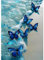 MOGTAA Blau Schmetterling Diamond Painting Erwachsene, 5D am Meer Diamant Painting Bilder Set, DIY Diamond Art Landschaft Diamant Malerei Bilder für Home Dekor 30x40cm