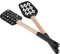 Prestige Disney - Juego de 2 espátulas de silicona monocromáticas de Mickey Mouse, espátula y utensilios de cocina de silicona, 30 cm, blanco y negro