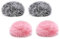zealsound 4-Pack Microphone Windscreen for DJI MIC 2 / DJI OSMO POCKET 3, Furry Wind Muff Windshield Compatible with Dji Mic, Pop Filter Foam Cover (NOT for Dji Mic 1) (2 pcs Black & 2 pcs Pink)