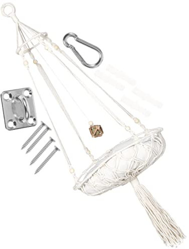 TOGEVAL Einzigartiges Katzenhängebett Handgewebtes Makramee Stilvolle Hängematte Für Kleintiere Ideal Für Innendekoration Und Entspannung