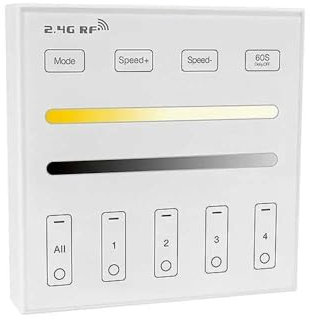 WHARGTSL Dimmer-Controller, WLAN, Zigbee 3.0, RF-Druckschalter, Fernbedienung, 2,4 G, 154–308 W, AC110 V, 240 V(WM-WR02RF)