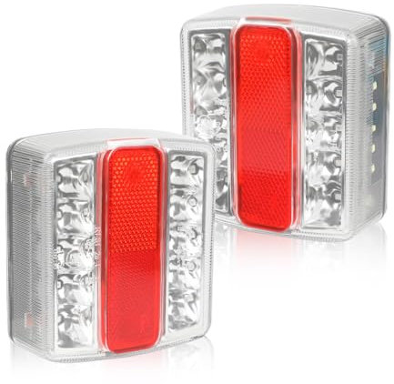Yinaolan LED Anhänger Rückleuchten 12V Beleuchtung Bremslichten Lkw Heckleuchte Hinten Wasserdicht für RV LKW KFZ Traktor Bootsanhänger
