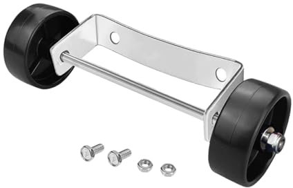 Qianly Terrassenheizer Rad Kit, 20 cm, Halterung Aus Edelstahl, Beweglicher Ständer für Den Außenbereich