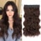 SEGOHAIR One Piece Clip-In Haarextensions 61cm lockiges langes welliges synthetisches Haarteil mit 5 sicheren Clips 180g Volumen & Stil verleihen 3/4-Vollkopf-Haarextensions Zimt