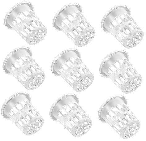 HANABASS 50stücke Hydroponische Pflanzenkörbe Aus Langlebigem Kunststoff Verschleißfest Mit Guter Luftdurchlässigkeit Und Wasserdurchlässigkeit Für Erdlosen Gemüseanbau Und Gartenkultivieru