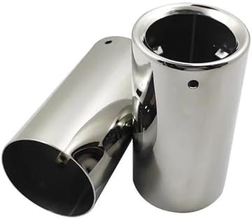 VREFOEAX Auto Auspuffblende 2 Stücke Für F30 2013-2018 E90 E92 3er GT325i 328i 320i Auspuffblenden Schalldämpferabdeckung Dekoration Auspuffrohr Autozubehör Auto Auspuffrohr(Silber)