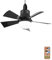 KEAGAN LED Ceiling Fan with Lights, E27 40W Ceiling Fan Lights with Remote Control, LED Dimmable, 3 Speeds, Timing, Modern LED Ceiling Light for Living Room Bedroom