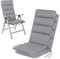HAVE A SEAT Living - Hochlehner Auflagen | Flair (2er Set) - Gartenstuhlauflagen 120x48 cm - Bequem, Wetterfest, Waschbar bis 95° C - Made in Germany (2 Stück | 120x48 cm, Hellgrau)