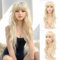 SeclitWu 80s 90s Retro Blonde Mullet Wigs Pixie Cut Wigs with Bangs for Women Wolf Cut Wig 22 Inch Synthetic Heat Resistant Fiber Wavy Costumes Cosplay Hair Wig for Daily Party Use (Blonde)