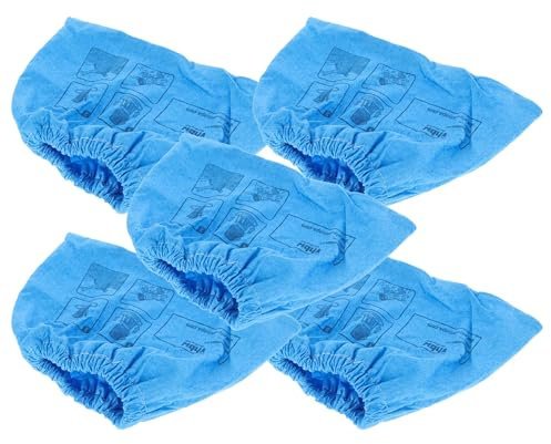 vhbw 5x Filtre textile compatible avec Parkside PWD 12 A1, 20 A1 aspirateur sec et humide - Sac filtrant, lavable bleu