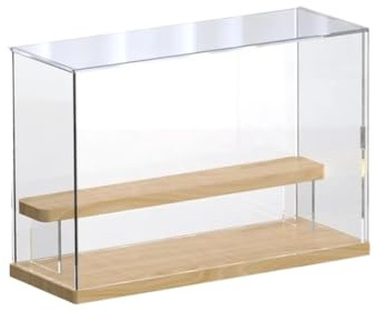 Generisch 2–3-stufiger Präsentationsständer aus Acryl und Holz, transparenter Schaukasten for Figuren, Parfüms und Sammlerstücke, Aufbewahrungsbox-Organizer for Spielzeug(320x120x212mm 2 layer)