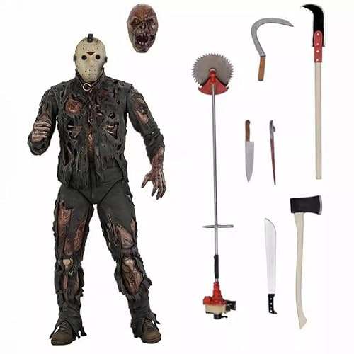 Starida Jason Voorhees Figur Horror Jason Voorhees Actionfigur 18 cm PVC-Modell Home Desk Ornament Halloween Dekoration Sammlung Geschenk für Erwachsene
