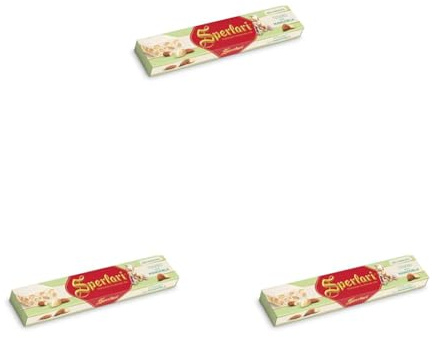Sperlari - Torrone Tenero, Senza Glutine, Mandorla, 250 Grammo (Confezione da 3)